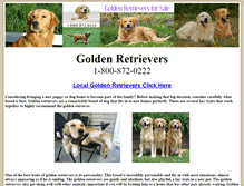 Tablet Screenshot of goldenretrieversbreed.com